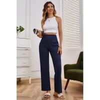 Pantalones de pierna ancha para mujer, cintura alta, lisos, rectos, tres nuevos en otoño, moda coreana, cómodos - details 26