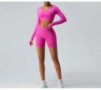 Pantalones cortos de Yoga de cintura alta para mujer, ropa deportiva informal para entrenamiento, levantamiento de glúteos, gimnasio, correr - details 3