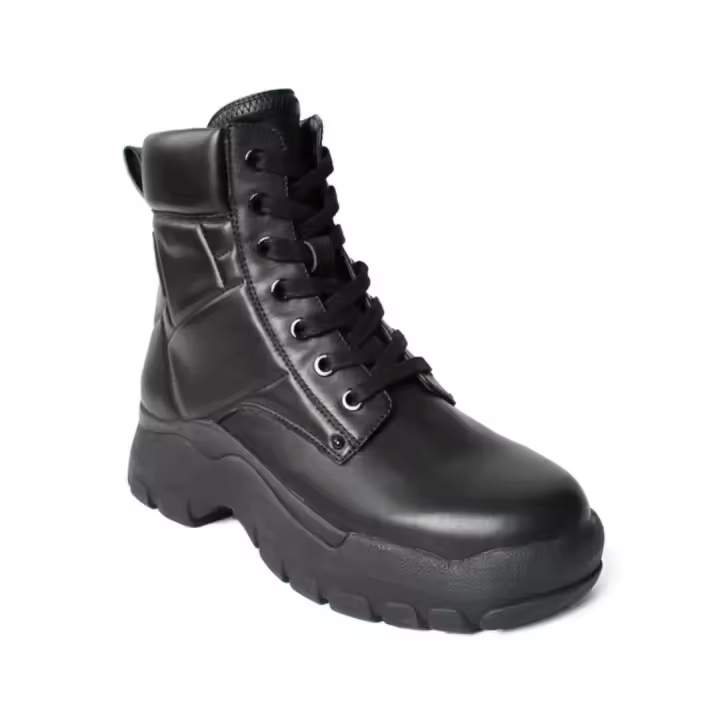 Nuevas botas con cordones de invierno para mujer, botas cortas cálidas con forro de cuero para nieve - 1