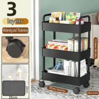 Estante de almacenamiento móvil con ruedas, organizador multifuncional para cocina y baño, accesorios para el hogar - details 3