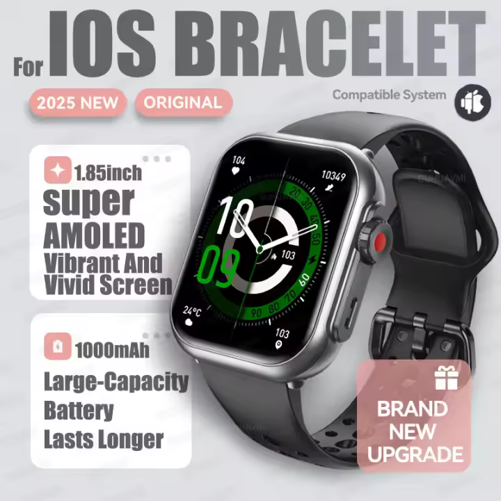 2025 Nuevo Reloj inteligente para mujeres 1.85 pulgadas 240*284 HD AMOLED Pantalla táctil completa 1000mAh Batería súper grande Moda Mujer SmartWatch Ultra 2 SE Bluetooth Llamada Deporte Salud Reloj inteligente impermeable para Android IOS Damas - 1