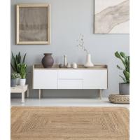 Alfombra de Yute 100% Natural Tejida a Mano, Color Natural para Sala de Estar, Comedor, Dormitorio, Pasillos (160x230cm) - details 2