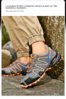 Zapatillas de senderismo al aire libre para hombre, zapatos planos de escalada, Trekking con cordones, ciclismo de montaña, transpirables - details 3