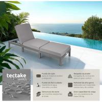 Taburete de Jardín Exterior de Ratán y Acero Tumbona de Piscina con Resaldo Ajustable en 6 Posiciones Tumbona de Playa Estable y Resistente a Intemperie Limpieza Fácil - details 11