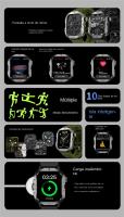 Reloj inteligente militar para hombres: llamada, monitor de frecuencia cardíaca, linterna, resistente y adecuado para uso en ext - details 1