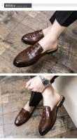 Nuevos zapatos casuales de moda para hombre hechos de piel de cocodrilo inglesa, suela de goma antideslizante, sandalias suaves y transpirables - details 10