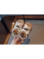 Sandalias de estilo bordado para niñas, zapatos de playa con punta abierta, informales, versátiles, planos de princesa con lazo, Verano - details 11