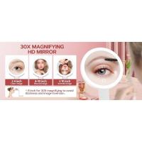 MIYADIVA Espejo iluminado, luz de aumento 30X, brillo ajustable, asa colgante y de mano, espejo de maquillaje portátil - details 4