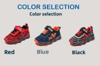 2025 primavera y otoño nuevos zapatos transpirables para niños con diseño de dibujos animados, zapatos deportivos de malla luminosa LED para niños - details 2