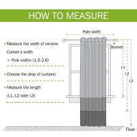 Cortinas Opacas con Ojales para salón, Cortina Aislantes térmicas para Dormitorio, 1 Pieza - details 0