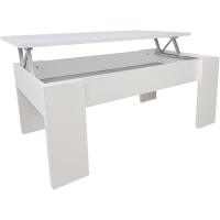 Mesa de Centro para Café/Té, Elevable, Mesita de Salón o Comedor, Color Wengue, Medidas: 90 cm (Ancho) x 50 cm (Fondo) x 46/57 cm (Alto) - details 31