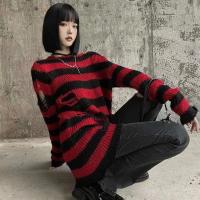 Suéter Punk Gótico Largo Unisex Estilo Rock Fino Ropa de Calle Oscura para Mujeres - details 3