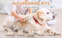 Cortapelos para perros, poco ruido, kit de aseo para perros silencioso de 2 velocidades, cortapelos inalámbrico recargable para mascotas, afeitadora para perros pequeños y grandes, gatos y animales - details 0