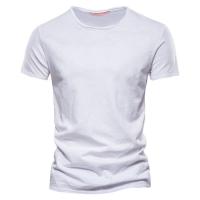 Novedad de verano, camiseta de manga corta de color sólido para hombre, ajustada, de algodón de bambú, talla europea, estilo coreano, camiseta informal de moda para hombre - details 20