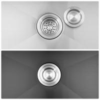 Fregadero de cocina de acero inoxidable, fregadero con filtro de drenaje y cesta de filtro, 65x45 cm, 1 lavabo - details 2