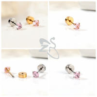 ZS-pendientes de acero inoxidable para mujer y niña, aretes de 20G con forma de corazón, estrella, Circonia cúbica, cristal, Piercing para el lóbulo y la hélice del cartílago, 1 unidad - details 4
