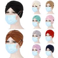 Gorro ajustable para pérdida de cabello para mujer, protección para los oídos, turbante musulmán para cáncer, gorro de quimio, pañuelo para la cabeza - details 5