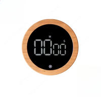 Temporizador Rotativo Grano De Madera Temporizador De Cocina LED Gestión Del Tiempo Temporizador Electrónico Temporizador Redondo Cuenta Atrás - details 4