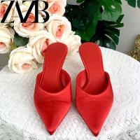 Zapatos de tacón alto de diseño minimalista con tiras puntiagudas de boca poco profunda y tacones altos ahuecados para mujer - details 10