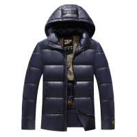 Nueva chaqueta gruesa cómoda y versátil para hombre, moda para actividades al aire libre, abrigo a prueba de viento para mantener el calor, Parka informal con sombrero extraíble para invierno - details 4