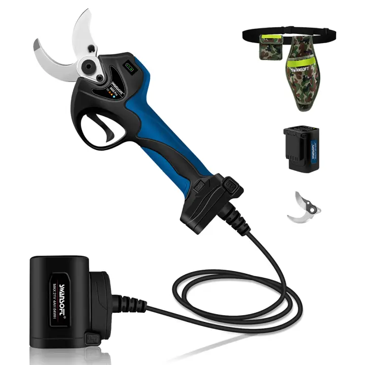 SWANSOFT 8605 Pro Tijeras de Pruning Eléctricas de 40mm con Cable de Extensión - 1