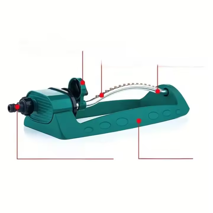 Riega Jardín Con 15 Orificios Plástico Campana De Jardín Riego Para Verduras Juego De Agua Para Césped Riega Techo Con Tubo De Aluminio Oscilante - 1