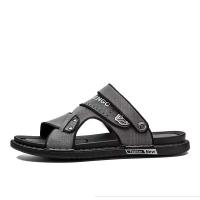 Sandalias planas de suela dura antideslizantes de moda 2024 zapatos de verano para hombre de goma al aire libre de PU de alta calidad - details 10