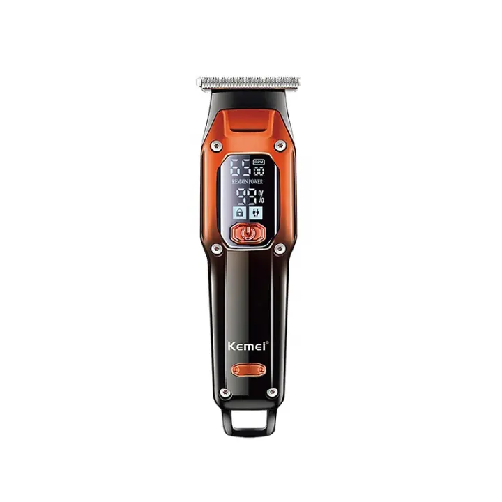 Kemei-cortadora de pelo eléctrica profesional para hombre, cortadora de pelo inalámbrica, recargable por USB - 1