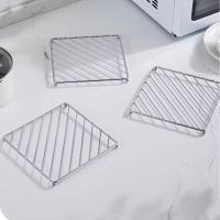 Soporte cuadrado para olla, soporte aislado antiescaldaduras para olla, estante grueso a prueba de herrumbre, herramientas de cocina, mantel individual, decoración para mesa de comedor, 2 uds. - details 6