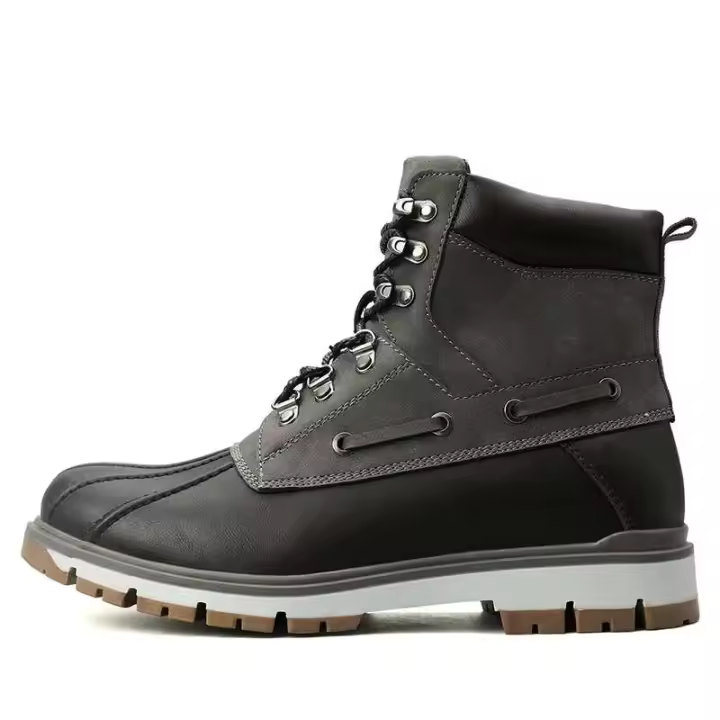 Producto de diseño Botas de estilo británico, cuero de PU de moda con zapatos de felpa, botas de nieve para hombre - 1