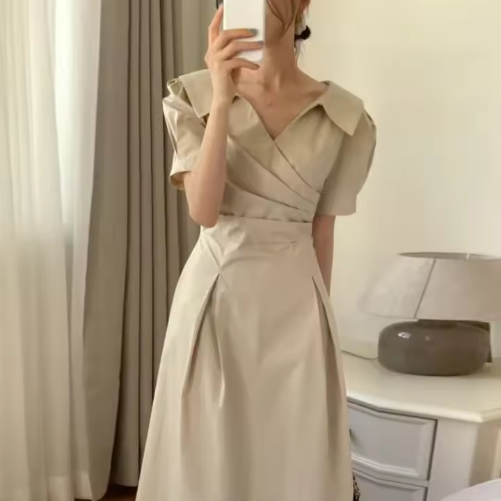 Vestidos Para Mujer Vestido largo De verano Para Mujer Vestidos Vintage De Mujer Elegantes Vestido femenino Traf tienda Oficial - 1