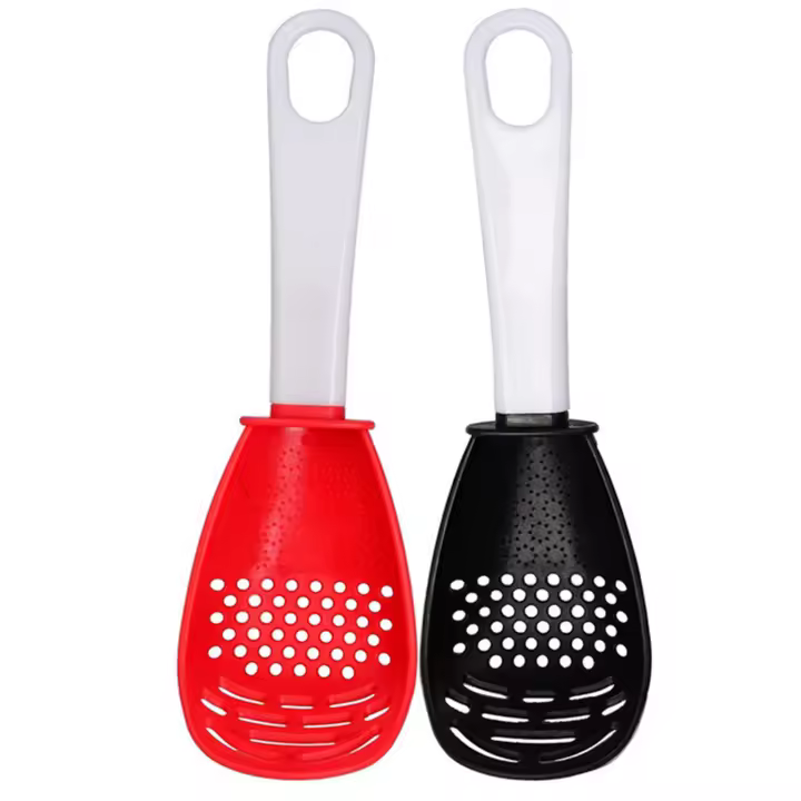 Cuchara coladora de cocina, cuchara ranurada para escurrir y moler - 1