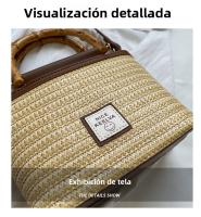 Bolso Cruzado de Verano 2025 Bolso de Mano Tejido de Paja para Mujeres - details 2
