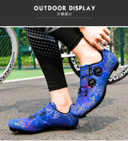 Women Cycling Shoes Road Self-Locking Bicycle Sports Shoes Men MTB Shoes SPD Flat-Bottomed Road Racing Cycling Sports Shoes - details 12