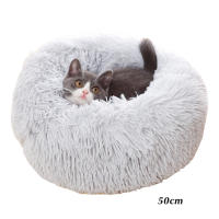 Cama de Donut calmante para gatos y perros, transpirable, suave, peluda, cómoda, Anti ansiedad, cama para perros pequeños y medianos - details 6