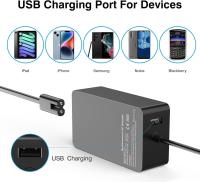 Cargador de computadora portátil Surface Pro de 65 W para Microsoft Surface Pro 11,10, 9, 8, 7+, 7, 6, 5, 4, 3, X, Windows Surface Laptop 6, 5, 4, 3, 2, 1, Surface Go Tablet, Surface Book 3, 2, 1 Adaptador de corriente - details 5