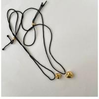 Collar Colgante Corazón de Plata, Negro de una sola cadena, Collares de Mujer, Collares de Cuello y Punto, Joyería y Bisutería - details 11
