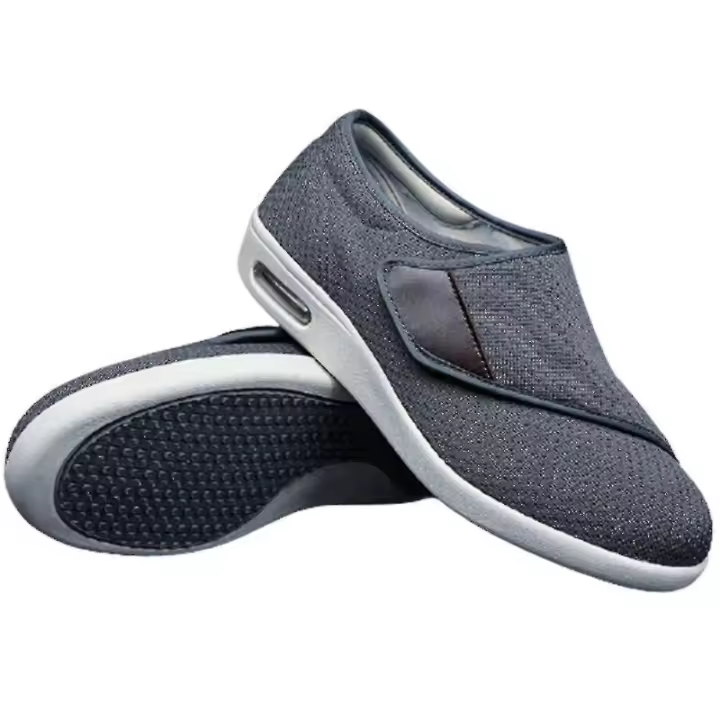 Zapatos ortopédicos que caminan de ajuste ancho, zapatos cómodos y suaves para el viejo gancho y lazo transpirable - 1