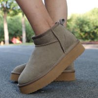 Nuevo Botas de nieve con plataforma Ultra Mini de Australia para mujer, botines informales cálidos de cuero vacuno para invierno - details 1