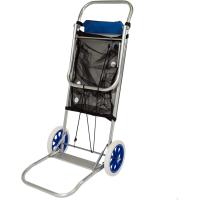 2 Sillas plegables de playa, con cojín, tipo mochila, respaldo reclinable, con dos bolsillos + 1 Carro de playa plegable convertible en mesa 2 en 1 - details 2