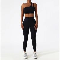 Sujetador a prueba de golpes para mujer con parte de atrás bonita, ropa deportiva para gimnasio y correr, chaleco Fiess, Top con correa Irregular, Material de nailon - details 21
