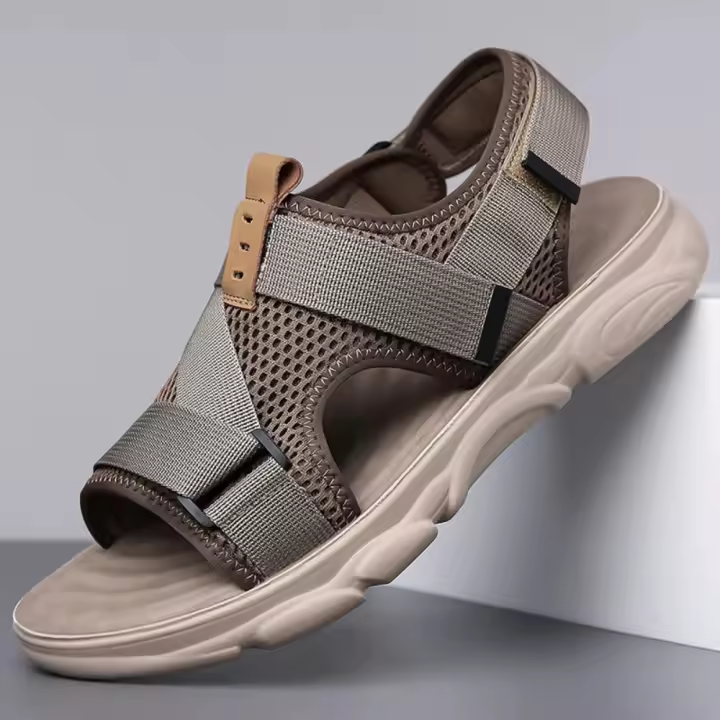 Sandalias antideslizantes suaves y cómodas para hombre, zapatos de playa de alta calidad, sandalias de Gladiador, zapatos planos informales de verano - 1