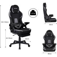 Silla Gamer Profesional Ergonómica, Transpirable, Antimanchas, Ajustable en Altura y Reposapiés - details 2