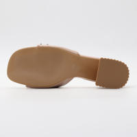 Tacones altos con tiras, tacones gruesos, perlas versátiles, sencillos. - details 16