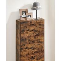 Armario de Madera de 3 Pisos Diseño con 3 Puertas Abatibles Ideal para Entrada Estrecha, Pasillo, Sala de Estar 60 x 24 x 120 cm Marrón Rústico - details 5