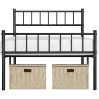 Cama de Metal Moderno con Marco Tamaño Individual/Doble Diseño Juvenil para Dormitorio y Habitación de Invitados Blanco Tamaño 90 x 190 cm - details 58