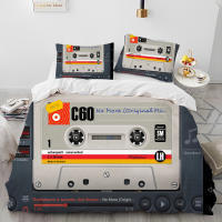 Juego de Ropa de Cama con Música Retro y Nostálgica Funda de Edredón y Funda de Almohada para Cama King Queen Tamaño - details 15