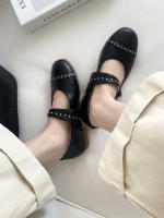 Nuevo nicho retro, cabeza redonda japonesa, zapatos individuales de suela plana, hebilla de una palabra grabada, zapatos individuales Mary Jane - details 20