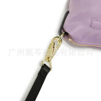 Bolso de hombro negro, nuevo bolso de mujer con cordón, bandolera de nylon con cremallera dorada - details 7