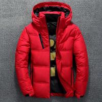 Chaqueta de Down de Pato Blanco para Hombres Cálida, Color Sólido, con Capucha, Gruesa - details 5